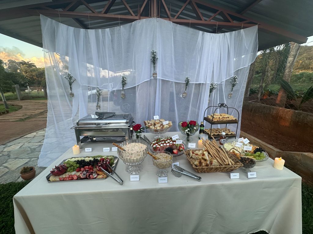 Buffet casamento — vista ao entardecer